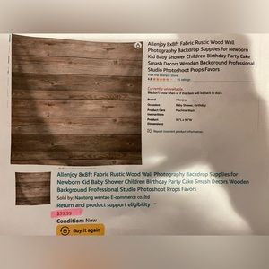Fabric Rustic Wood Backdrop